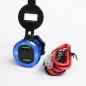 Preview: Bordsteckdose "3.0"  2 x USB + Voltanzeige  blau  Ösenkabellänge 60cm  12/24V DC  Ø 28mm  10A