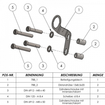 Bordsteckdosenhalter mit Befestigungsmaterial  für Bordsteckdose  Ø 28 mm