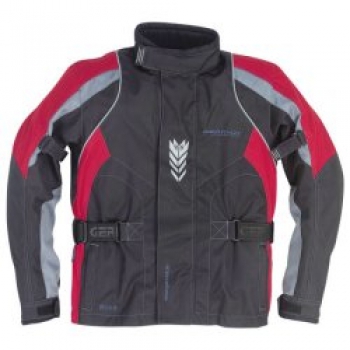 KinderJacke RIVA schwarz-silber-rot