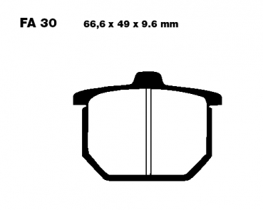 Bremsbeläge Honda CB 750F2 Bj.79 (Aramid FA30) hi