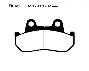 Bremsbeläge Honda CX 500 C/EC/TC Bj.82-86 (Sinter FA69HH) vorne/hinten