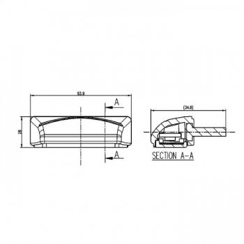 SMD-Kennzeichenbeleuchtung "Axis" 47x14x20mm ,schwarz, E-geprüft, 12V