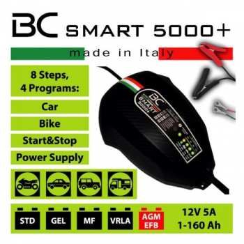 Batterieladegerät "Smart 5000+"  BC 12V Ladestrom: 1/5A  Batteriekapazität 3-150AH