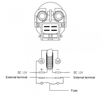 Anlassermagnetschalter Starterrelais Honda CB 450N/S Bj.85-89