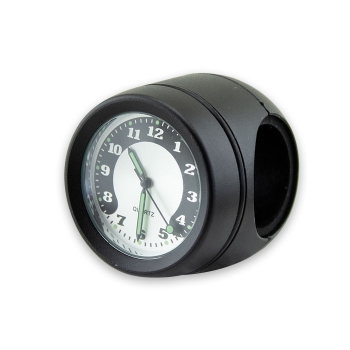 Lenker Quartz Uhr schwarz 7/8+1 Zoll, wasserdicht Ø 40mm kurze Version