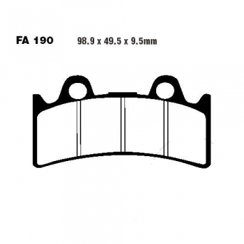 Bremsbeläge Yamaha FZR 1000 EXUP (Sinter FA190HH) vo