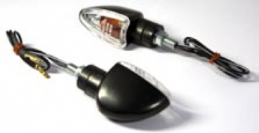 Mini Blinker "Arrow" klares Glas m.gelber Birne(Paar)