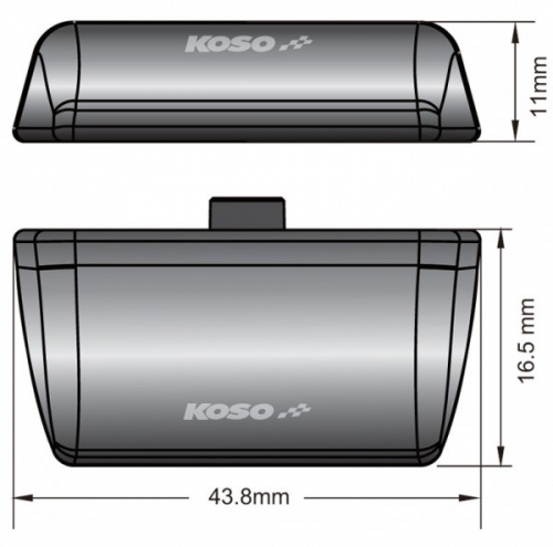 LED-Kennzeichenbeleuchtung "Blade" 44x11x16,5 schwarz E-geprüft