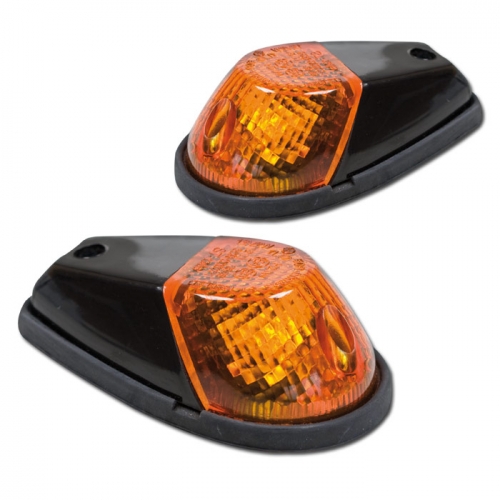 ZZ Daytona-Blinker schwarz, ,gelbes Glas, Verkleidungsblinker (paar)