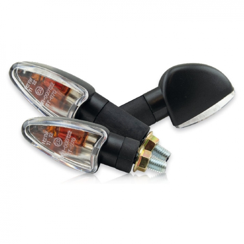 Mini Blinker "Arrow" klares Glas m.gelber Birne(Paar)