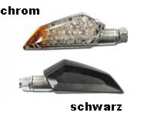 LED Mini-Blinker "Palermo" schwarz (Paar)