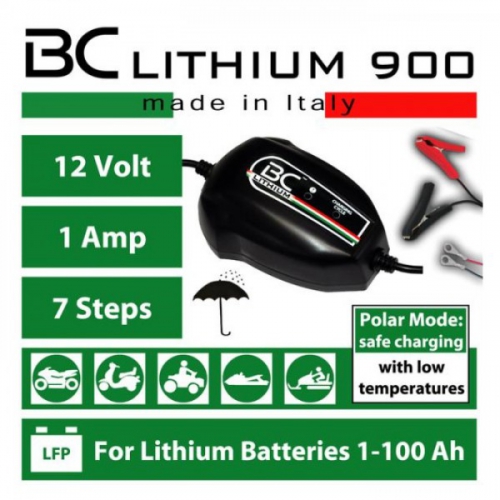 Batterieladegerät  BC Lithium 900 12V Ladestrom: 1,0A  Batteriekapazität 1-100AH