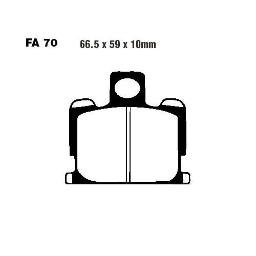 Bremsbeläge EBC FA70 vorne