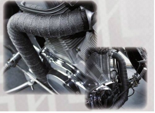 Hitzeschutzband Auspuffband,Thermoband KrüMmerband 10 15m Motorrad  Fiberglas Wärmeabschirmklebeband mit rostfreiem Krawatten Wrap Resistant  Downpipe für Motorrad Abgasauto (Color : 10M black) : : Auto &  Motorrad