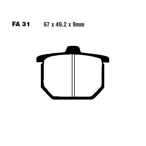 Bremsbeläge Honda CB 750 Bj.78-82 (Aramid FA31) hi/vo