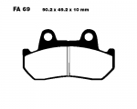 Bremsbeläge Honda CX 500 C/EC/TC Bj.82-86 (Sinter FA69HH) vorne/hinten