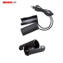 Heizklemmschalen "X-CLAWS"  KOSO , DC 5V/10W/2,1A  USB Kabel 70cm  schwarz  L 94 x Ø 31-35mm