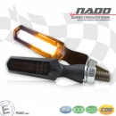 LED Blinker Standlichtkombi "Nado", schwarz, Alu, M8, L 48 x T 18 x H 20 mm, getönt, E-geprüft, Paar