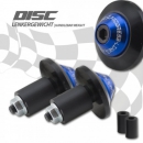 Lenkergewichte "Disc"Alu , schwarz/blau , Paar , 7/8"+1" Lenker mit I Ø 14-19 mm , Ø 35mm