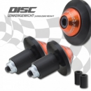 Lenkergewichte "Disc"Alu , schwa./orange , Paar , 7/8"+1" Lenker mit I Ø 14-19 mm , Ø 35mm