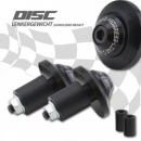 Lenkergewichte "Disc"Alu , schwarz / schwarz , Paar , 7/8"+1" Lenker mit I Ø 14-19 mm , Ø 35mm